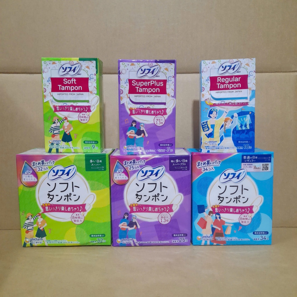 BĂNG VỆ SINH TAMPON Unicharm Nhật Bản Siêu Thấm Hút Khô Thoáng Dịu Nhẹ Siêu Sạch