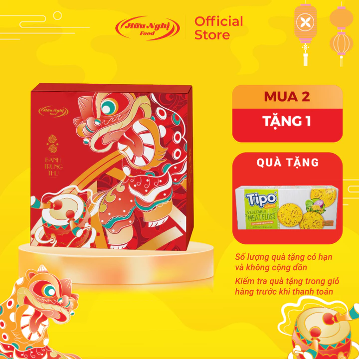 (KÈM TÚI) Bánh Trung Thu Hữu Nghị Tinh Hoa (4 bánh nướng 150G-180G)