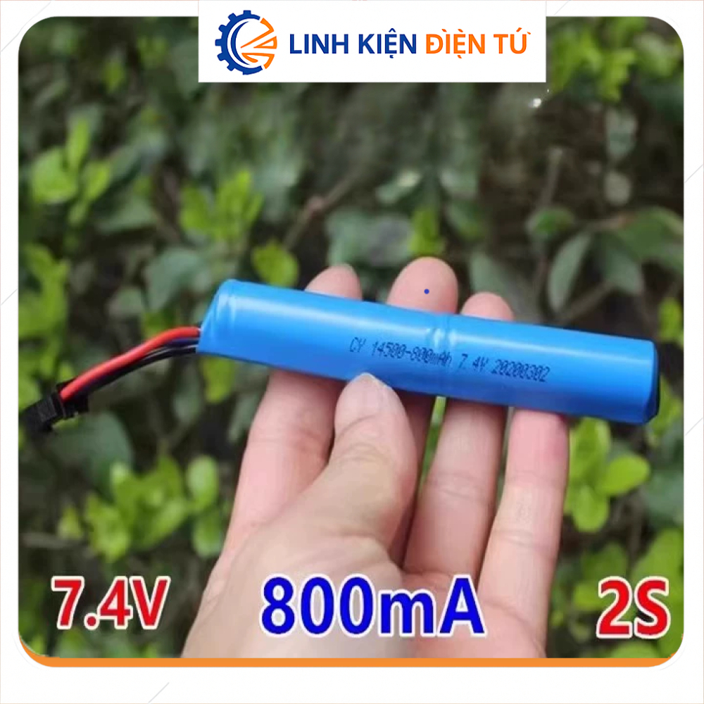 [Linh Kiện Điện Tử][G66] Pin Lithium 7.4V 800mA 14500 | Shopee Việt Nam