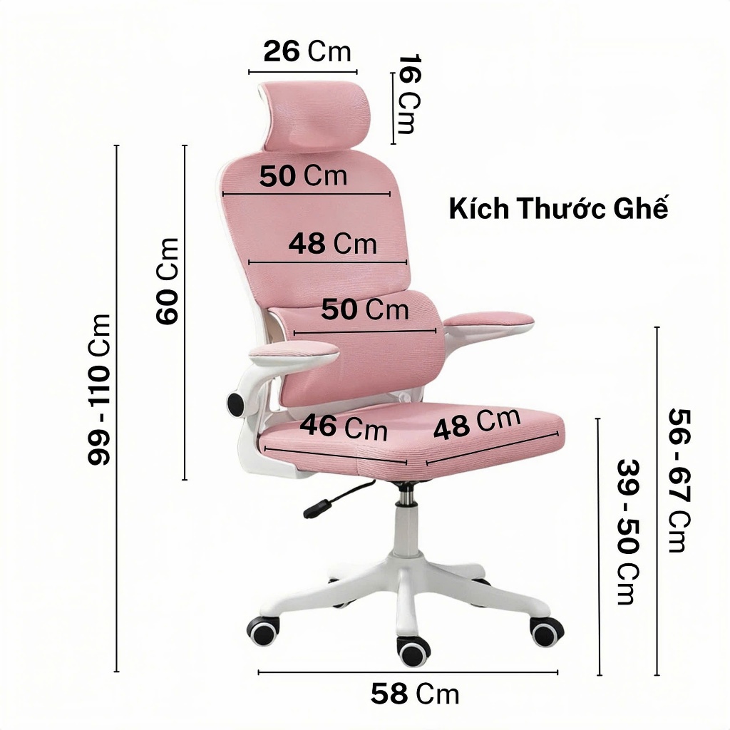 Ghế Công Thái Học {PTS05} Lưng Ghế Nâng Đỡ Thông Minh Ôm Sát Thắt Lưng, Đệm Ghế Có Độ Đàn Hồi Cao Thoải Mái Khi Ngồi Lâu | BigBuy360 - bigbuy360.vn