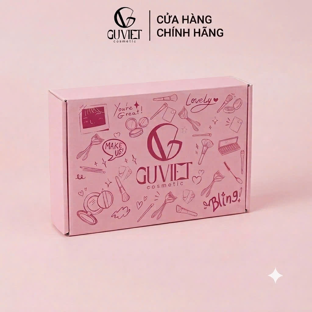 Hộp quà tặng cao cấp GUVIET hồng pastel sang trọng tinh tế