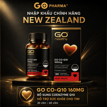 VIÊN UỐNG BỔ TIM GO HEALTHY GO CO-Q10 160MG – BỔ SUNG COENZYME Q10, HỖ TRỢ SỨC KHỎE CHO TIM -30&60 viên