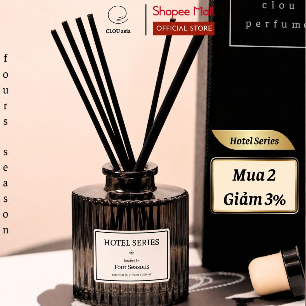 Nước Hoa Thơm Phòng Khuếch Tán Mô Tả Mùi Hương Khách Sạn HILTON, SHERATON, FOUR SEASONS, MARRIOTT 100ml | CLOU asia