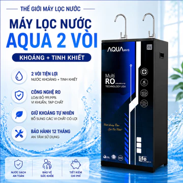 MÁY LỌC NƯỚC ION KIỀM HYDROGEN AQUA 1-2 VÒI NGUỘI TỪ 4 - 11 CẤP, NƯỚC UỐNG TRỰC TIẾP BẢO HÀNH 12 THÁNG