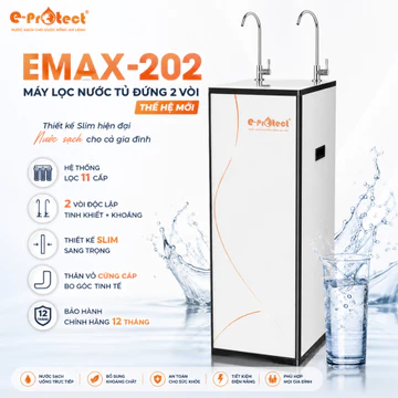 Máy lọc nước RO + Kiềm Eprotect Emax 202 tủ đứng 11 cấp lọc uống trực tiếp tại vòi hàng chính hãng