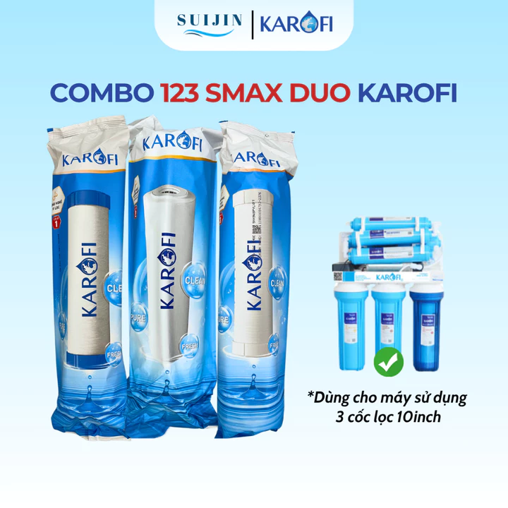 Combo 3 lõi lọc số 123 Karofi - Lõi Livotec số 123 - Dùng cho máy lọc nước RO có 3 cốc lọc 10inch – 2