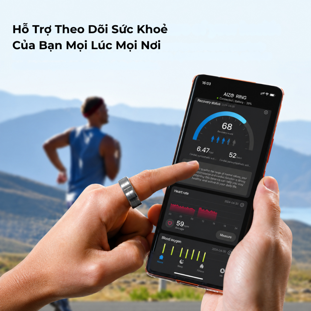 Nhẫn Thông Minh Meizu TM12 | Hỗ Trợ Theo Dõi Giấc Ngủ, Sức Khoẻ, Vận Động, Đo Nhịp Tim | Chống Nước IP68 | Chính Hãng | BigBuy360 - bigbuy360.vn