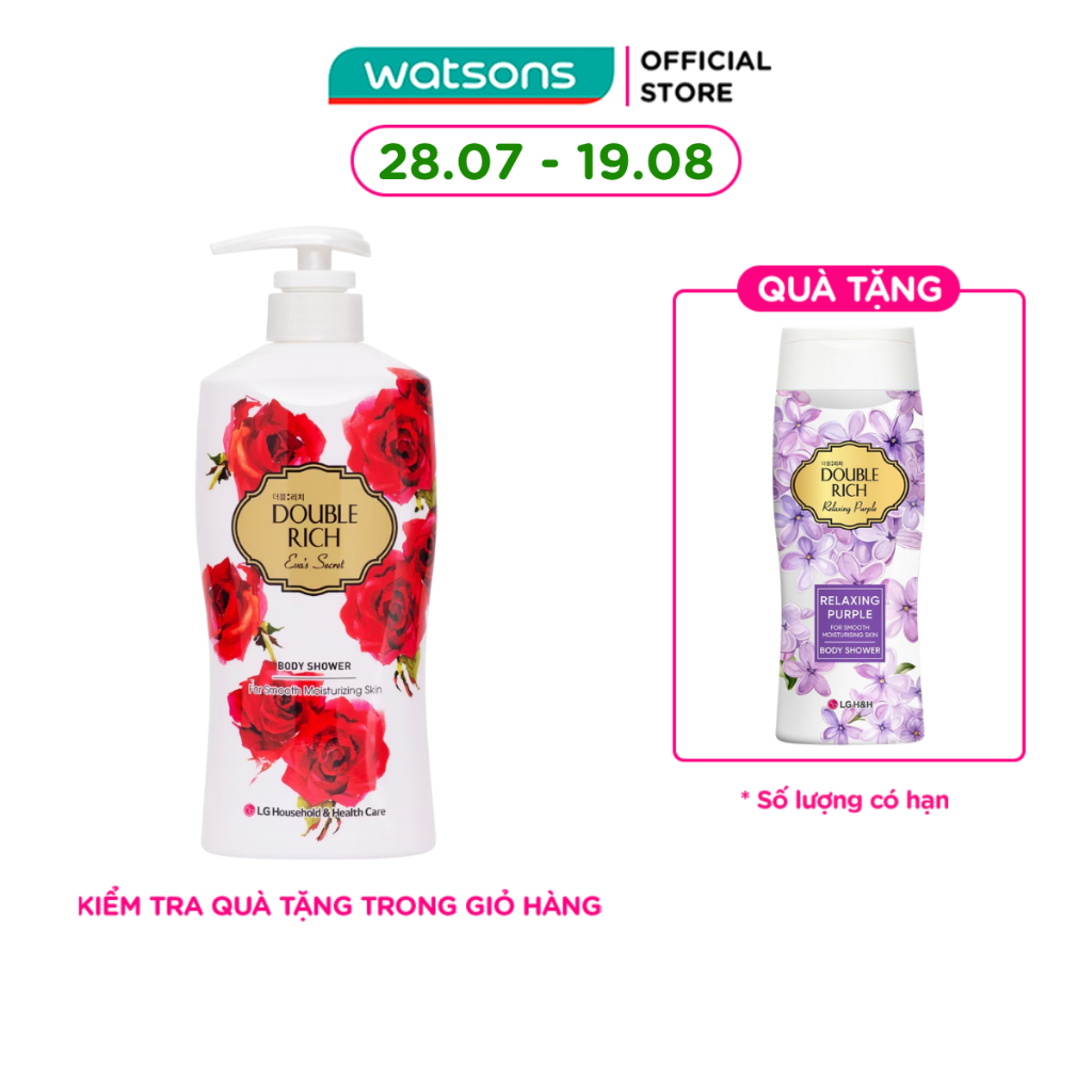 Sữa Tắm Double Rich Hoa Hồng 550g
