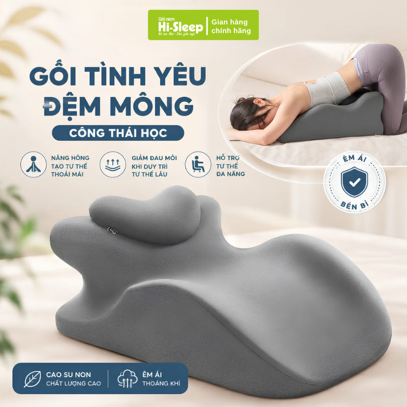 [CHE TÊN] Gối Nằm Sấp Đệm Mông Đa Năng Gối Tình Yêu Công Thái Học Hỗ Trợ Thư Giãn Tựa Lưng Kê Chân