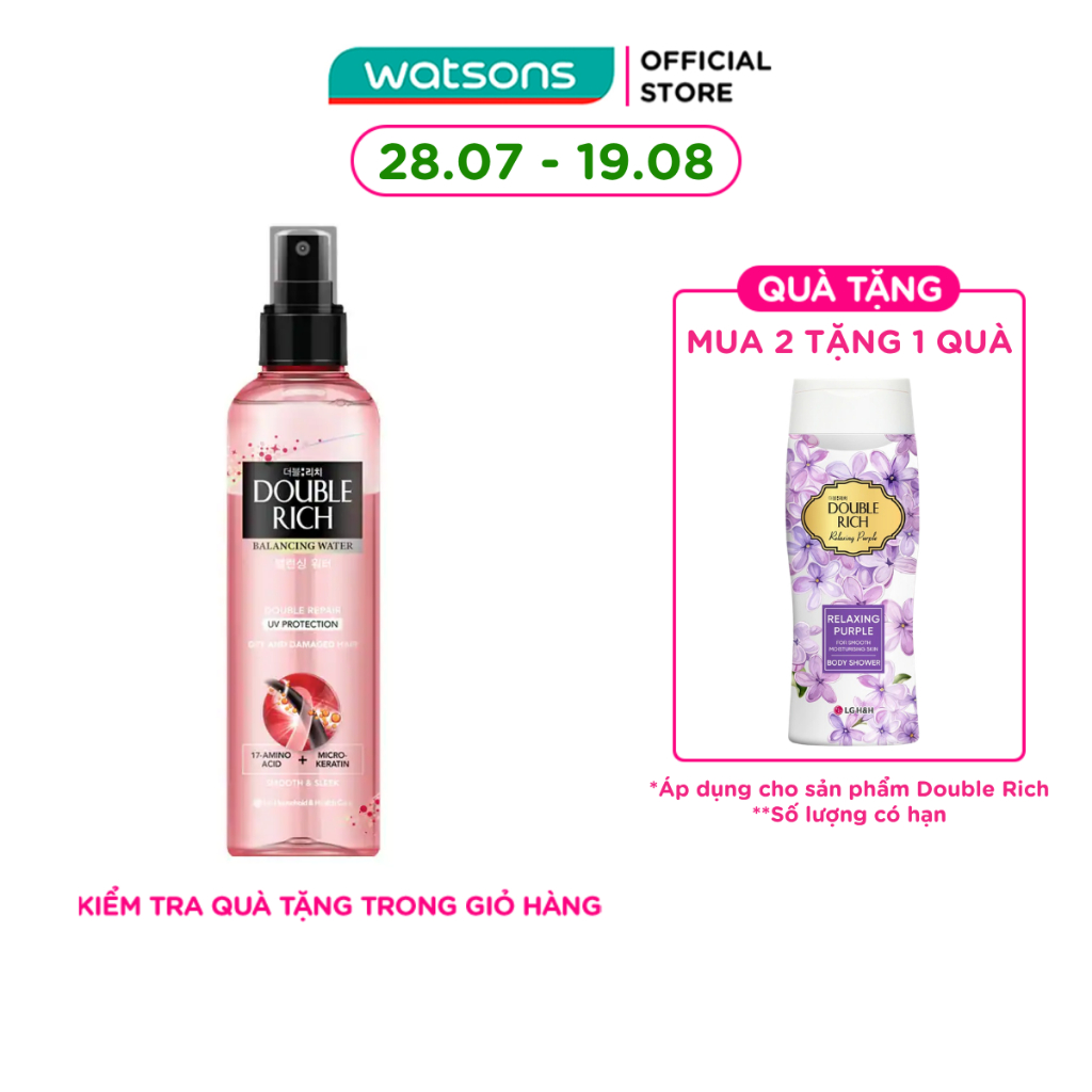 Nước Dưỡng Tóc Double Rich Phục Hồi (Hồng) 120ml