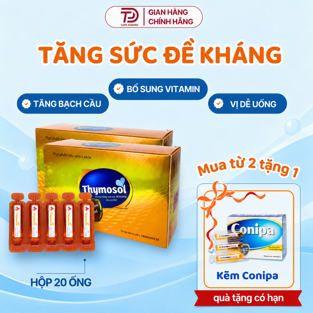 Vitamin Thymosol tăng đề kháng cho bé và người lớn hộp 20 ống phân phối chính hãng CPC1 HN