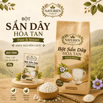 Bột Sắn Dây Nguyên Chất 500g, Bột Sắn Dây Không Đường Thanh Nhiệt Đẹp Da Naturien