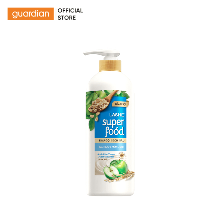 Dầu Gội Sạch Gàu Suôn Mượt 640g Lashe Superfood
