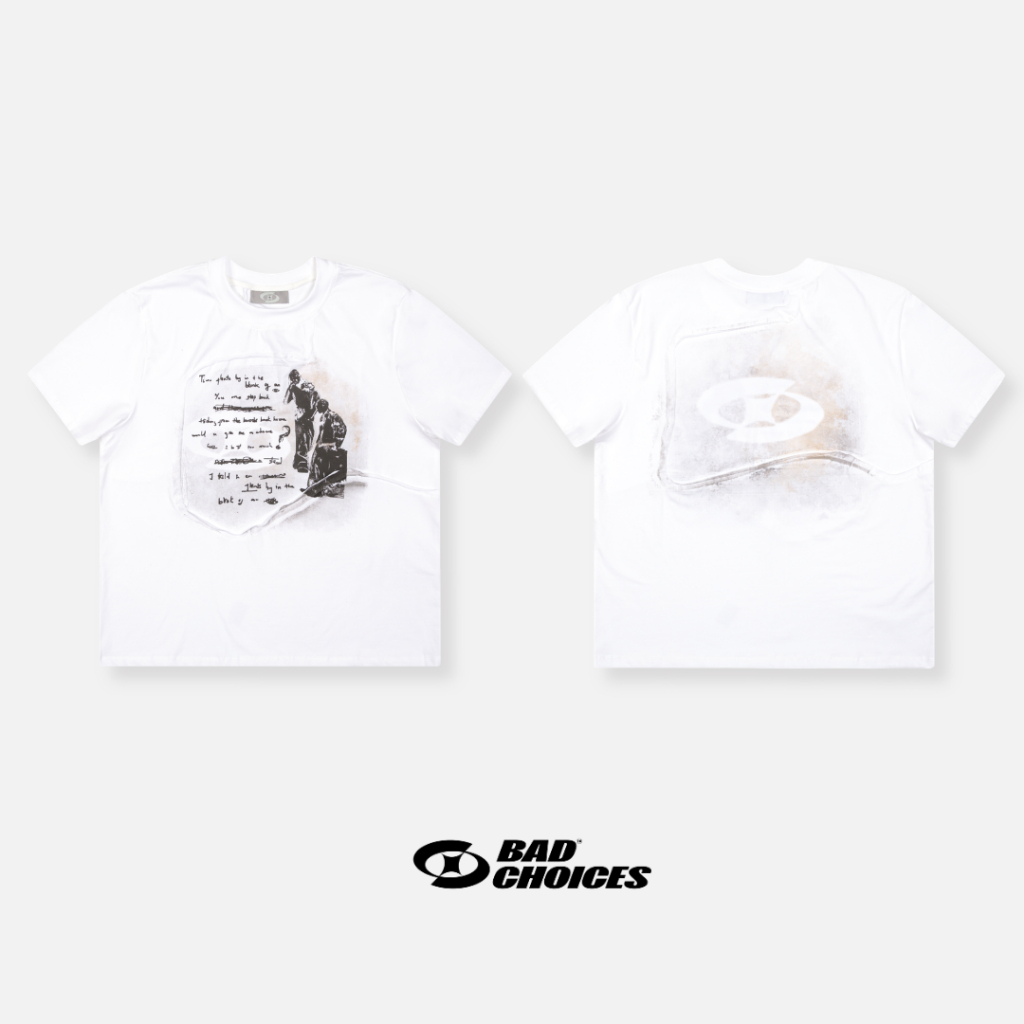 Bad Choices | Áo thun đắp PATCHWORK Tee kiểu in dơ form fit