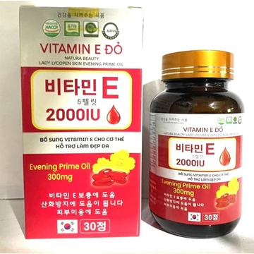 Vitamin E 2000iu E đỏ tinh dầu thông đỏ, lô hội, hoa anh đào chống oxy hóa, chống lão hóa, bổ sung vitamin e, sá