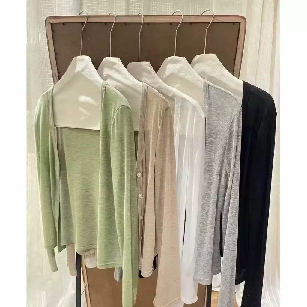 Áo Cardigan Mỏng Dài Tay Basic Màu Siêu Xinh_59 | BigBuy360 - bigbuy360.vn