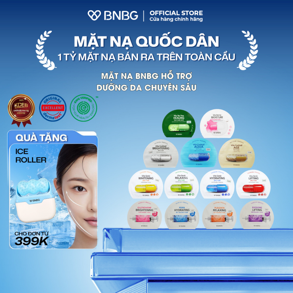 Combo 5 miếng Mặt Nạ Giấy BNBG Vita Genic Mask 30ml/miếng