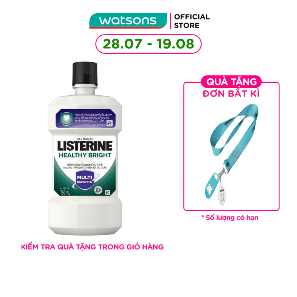 Nước Súc Miệng Làm Trắng Răng Listerine 750ml