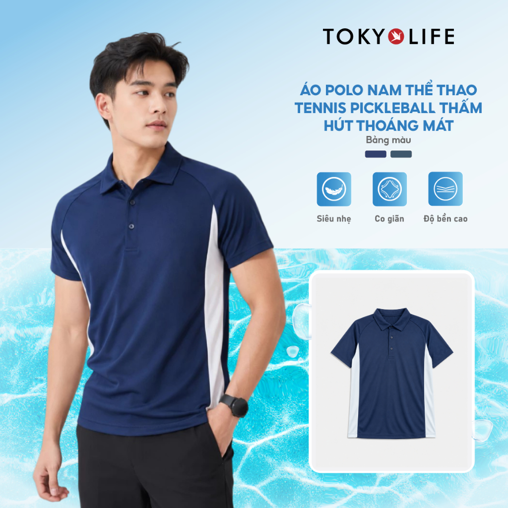 [NEW] Áo Polo Nam Ultra Active Pro Thể Thao Cổ bẻ Regular Fit Thấm Hút Thoáng Mát TOKYOLIFE - 40006045
