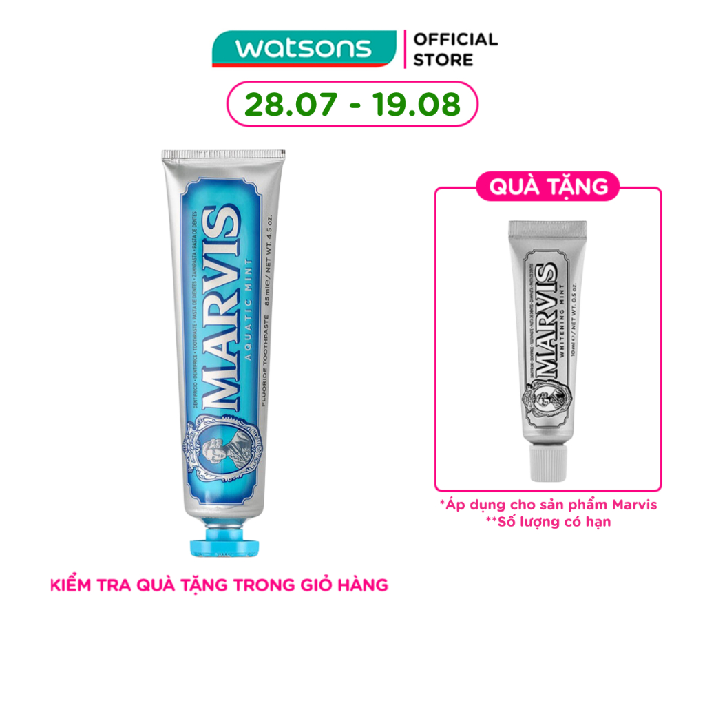 Kem Đánh Răng Marvis Aquatic Mint 85ml