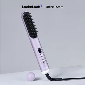 Lược điện tạo kiểu LocknLock Hair styling brush ENA223PUP công suất 43W, răng nhiệt phủ sứ, công nghệ ion âm - Màu tím