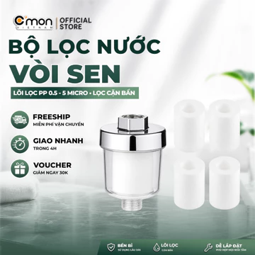 Bộ lọc nước vòi sen C'MON lõi lọc PP 0.5-5 micron lọc cặn bẩn dùng cho vòi sen ren 21mm BL-02