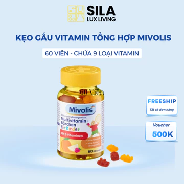 Kẹo Gấu Vitamin Tổng Hợp Mivolis 60 Viên Hương Trái Cây Cho Trẻ Từ 4 Tuổi Hàng Đức Chính Hãng Sila Lux Living
