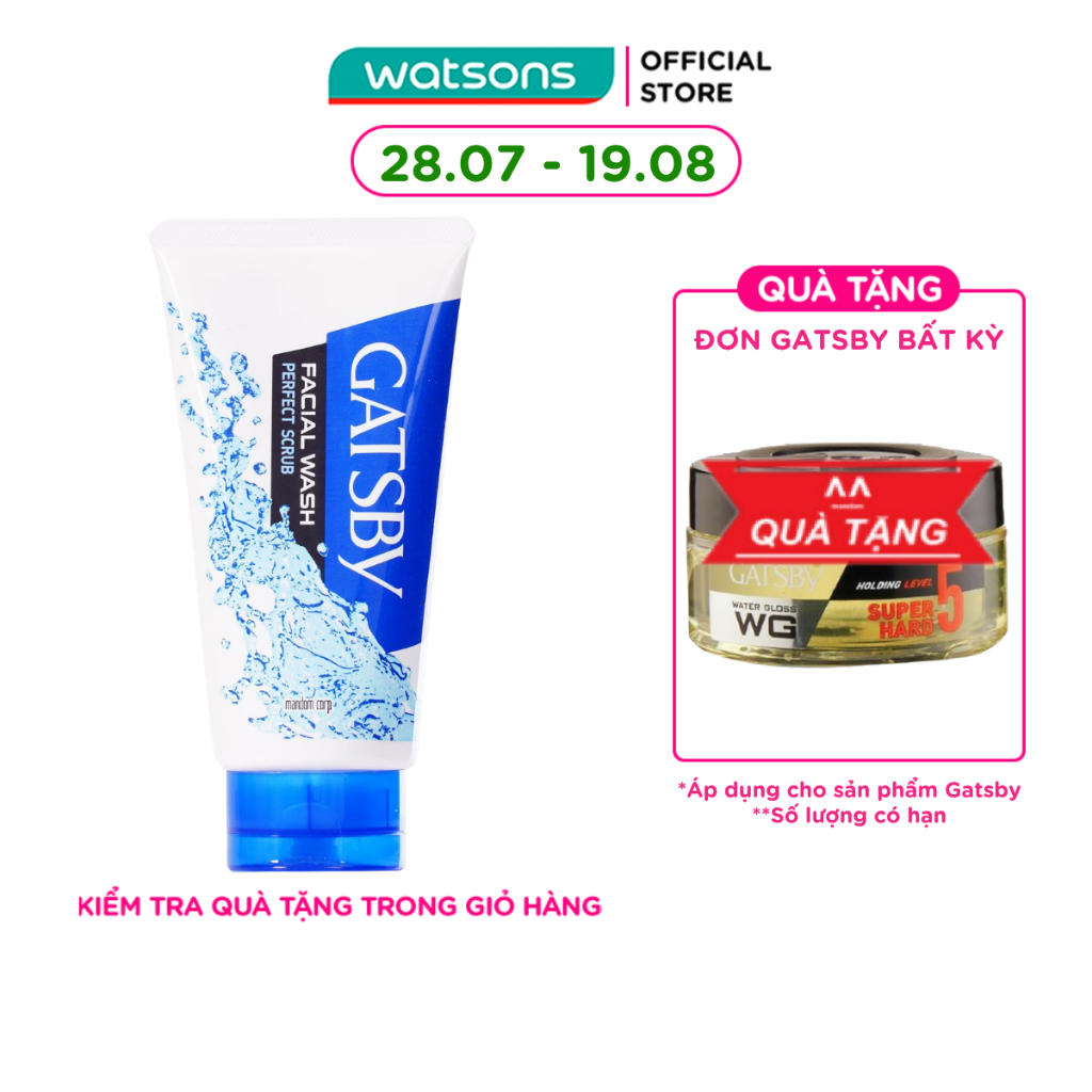 Sữa Rửa Mặt Gatsby Facial Wash Perfect Scrub Siêu Sạch 130g