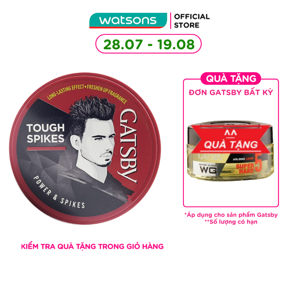 Wax Tóc Gatsby Power & Spikes_Đỏ 75g