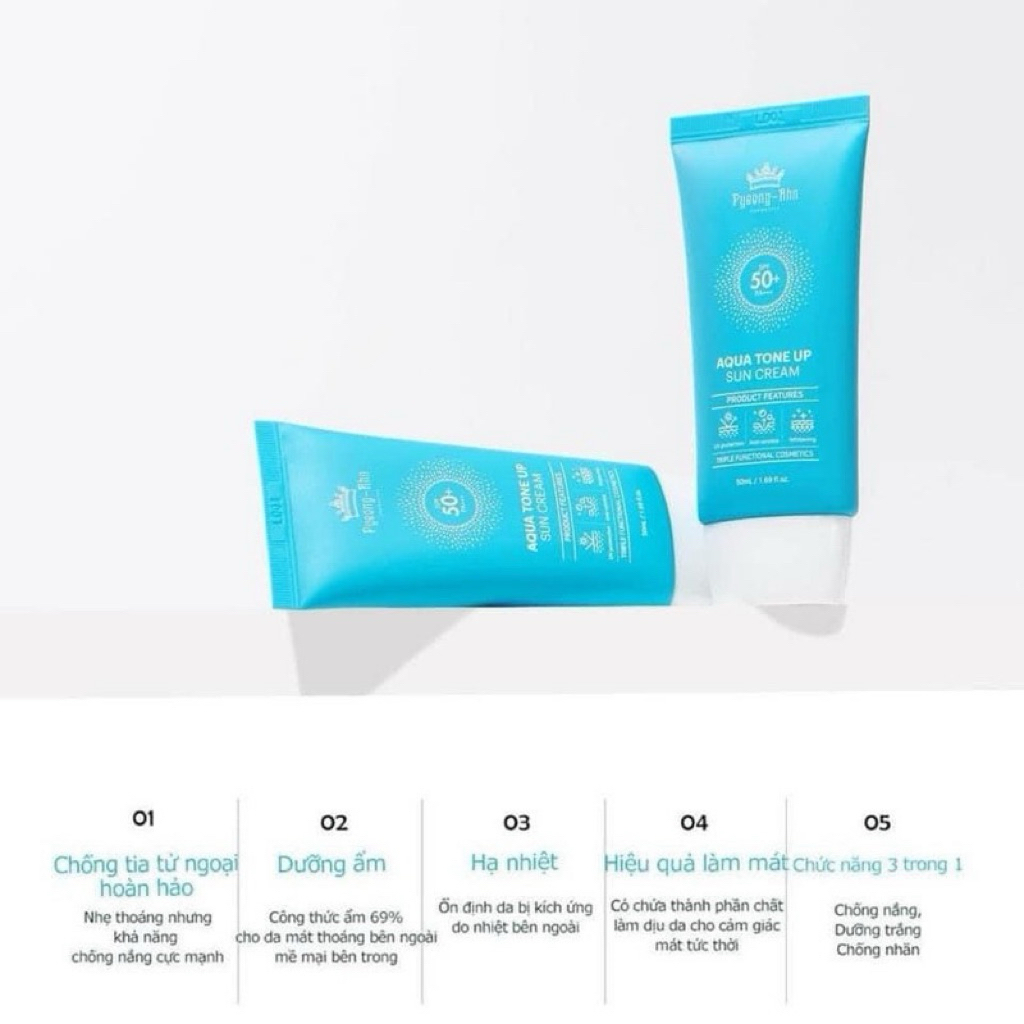 [CHẤT KEM ĐẶC, MỊN, NÂNG TONE, DATE 25.09.2028] KEM CHỐNG NẮNG NÂNG TONE PYEONG -AHN HÀN QUỐC 50ml