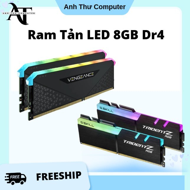 PC Combo Cặp Ram Tản LED và Tản Thép 8GB Dr4 Loại CHuẩn | BigBuy360 - bigbuy360.vn