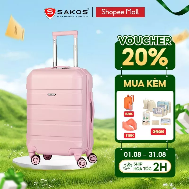 Vali Kéo Nhựa Du Lịch SAKOS AVENIR Z22 Size S (20 inch) Khóa TSA Nhựa PC Chất Lượng Cao Bền Bỉ Bảo Hành Chính Hãng — ảnh 1