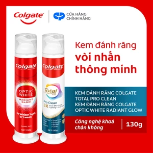 [SVIP][MỚI] Bộ 2 kem đánh răng Colgate vòi nhấn thông minh,khóa chân không hạn chế tiếp xúc vi khuẩn 130g