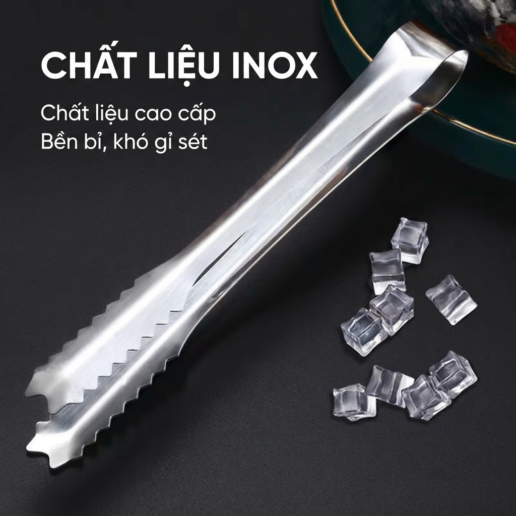 Kẹp Gắp Đá Inox YELOOKS Đầu Răng Cưa Gắp Thức Ăn Đồ Nướng Cao Cấp Đủ Size  15cm 18.7cm 21cm | Shopee Việt Nam