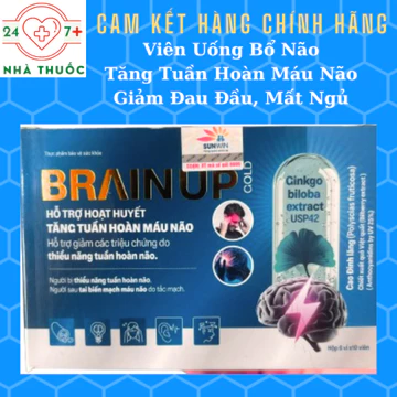 Viên Uống Bổ Não BRAINUP GOLD - HD 2029 - Hỗ Trợ Giảm Đau Đầu, Mất Ngủ, Rối Loạn Tiền Đình