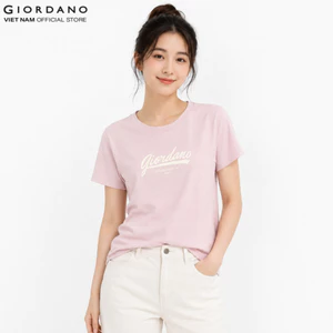 GIORDANO Áo Thun Nữ Ngắn Tay In Hình  Print Tee 5395241