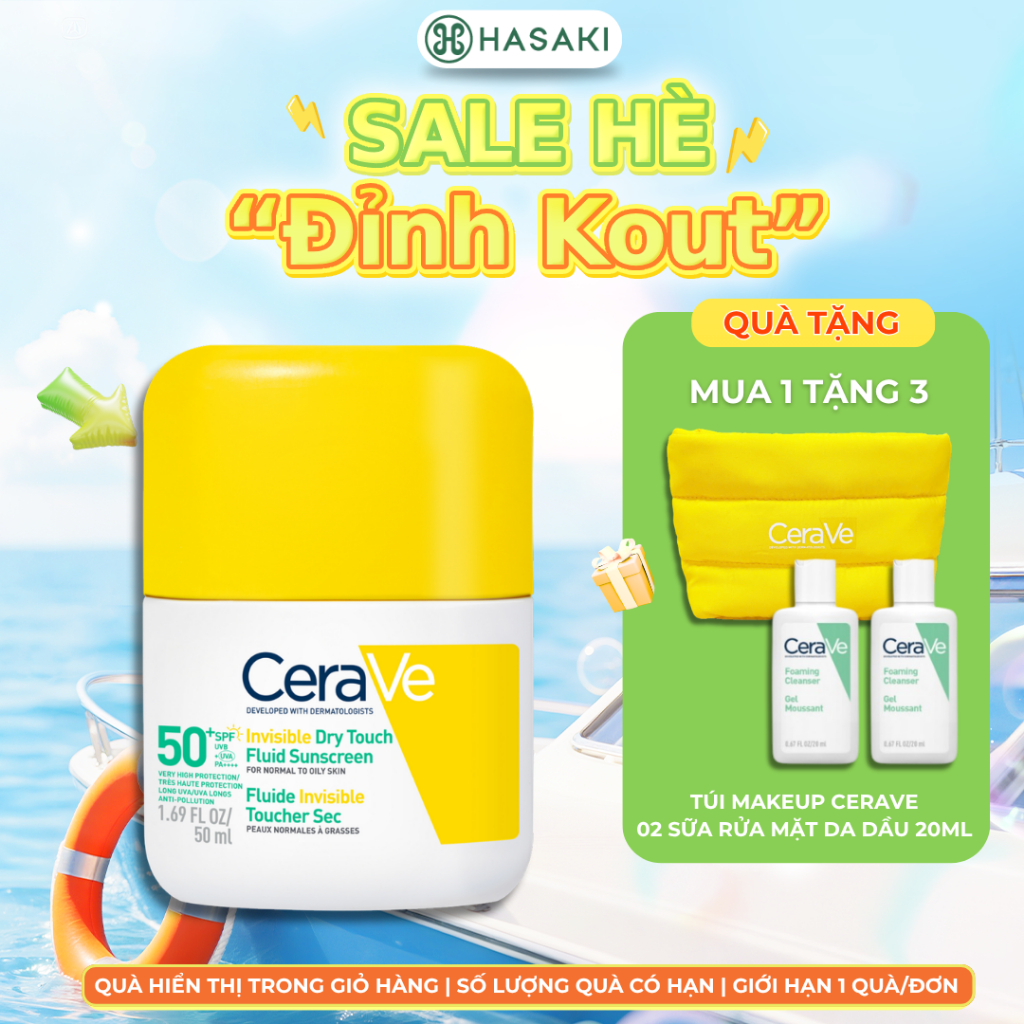 Sữa Chống Nắng Cerave Giảm Dầu Mỏng Nhẹ Khô Thoáng 50ml