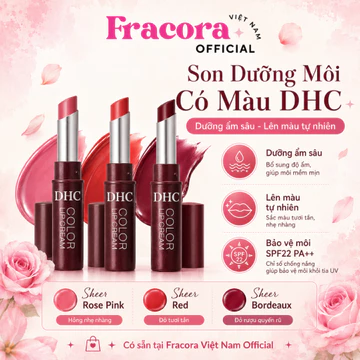 🌷 DHC COLOR LIP CREAM – SON DƯỠNG MÔI CÓ MÀU SPF22 PA++ 🌷