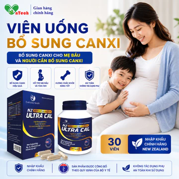 Viên uống NZ - Ultra Cal Everyday Health bổ sung Canxi hữu cơ cho phụ nữ mang thai và người thiếu canxi hộp 30 viên