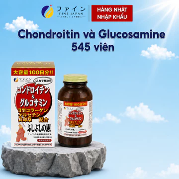 Viên Uống Chondroitin và Glucosamine FINE JAPAN hỗ trợ tăng cường sức khỏe, xương khớp hộp 545 viên