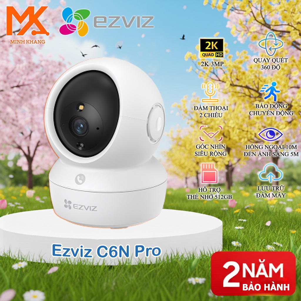 [EZVIZ Chính Hãng] Camera Wifi EZVIZ C6N Pro 3MP, C6N G1 5MP, C6N G1 8MP – Quay Quét 360° | Hồng Ngoại Màu Ban Đêm