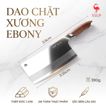 Bộ dao làm bếp EBONY SSGP, dao bầm dao cắt thịt dao thái thịt dao đầu bếp dao chặt xương dao nhà bếp