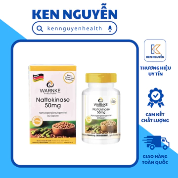 Viên Uống Chống Đông Máu, Đột Quỵ Warnke Nattokinase 50mg Tăng Cường Tuần Hoàn Máu Điều Hòa Huyết Áp