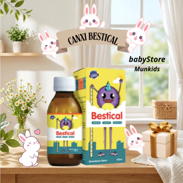 [ Mua1Tặng1quà tự chọn ]Canxi cho bé bestical bổ sung canxi d3k2 giúp phát triển chiều cao,xương răng chắc khỏe lọ 120ml