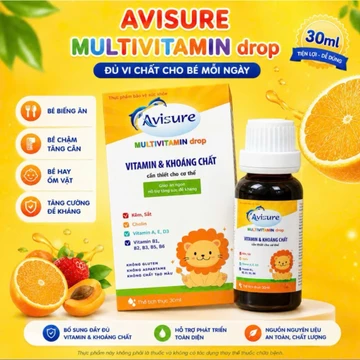 ( Tích điểm + Quà ) - Vitamin tổng hợp cho bé Avisure Multi từ sơ sinh bổ sung 11 loại vitamin và khoáng chất cho bé