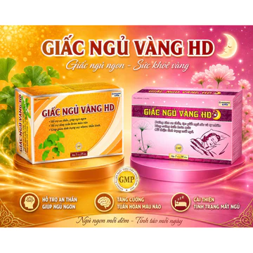 Viên uống GIẤC NGỦ VÀNG HD 30v hỗ trợ giấc ngủ, tăng tuần hoàn máu não