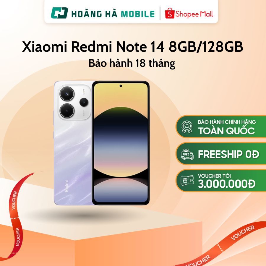 (Hỏa tốc) Điện thoại di động Xiaomi Redmi Note 14 4G- Chính hãng (Nguyên Seal Chưa Active)