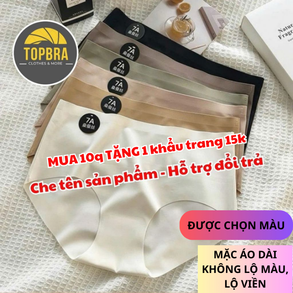 COMBO 5-10 Quần Lót Nữ Đúc Su 7A Tàng Hình Chống Lộ Không Đường May Thông Hơi Thoáng Mềm Mại TOPBRA