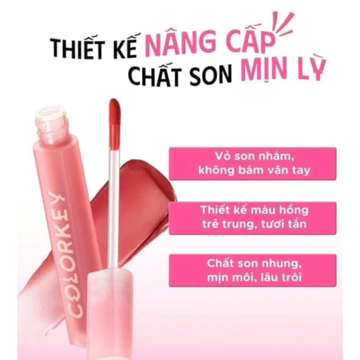 Son Kem Lì COLORKEY Nhiều Màu Hot Trend | Chất Son Mịn Lì, Lâu Trôi, Nhẹ Môi