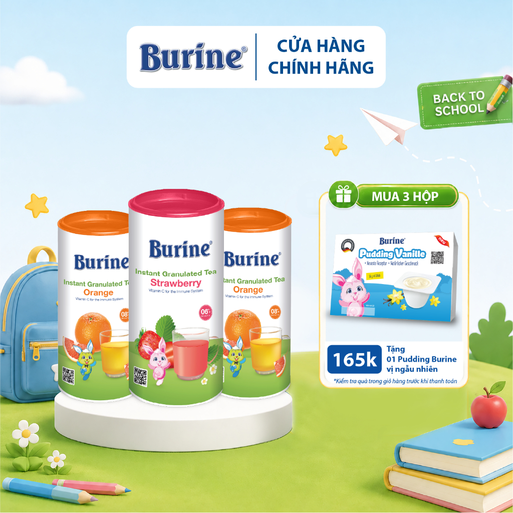 Trà cốm hoa quả Burine các vị 200g bổ sung Vitamin, tăng đề kháng cho bé_HiPP